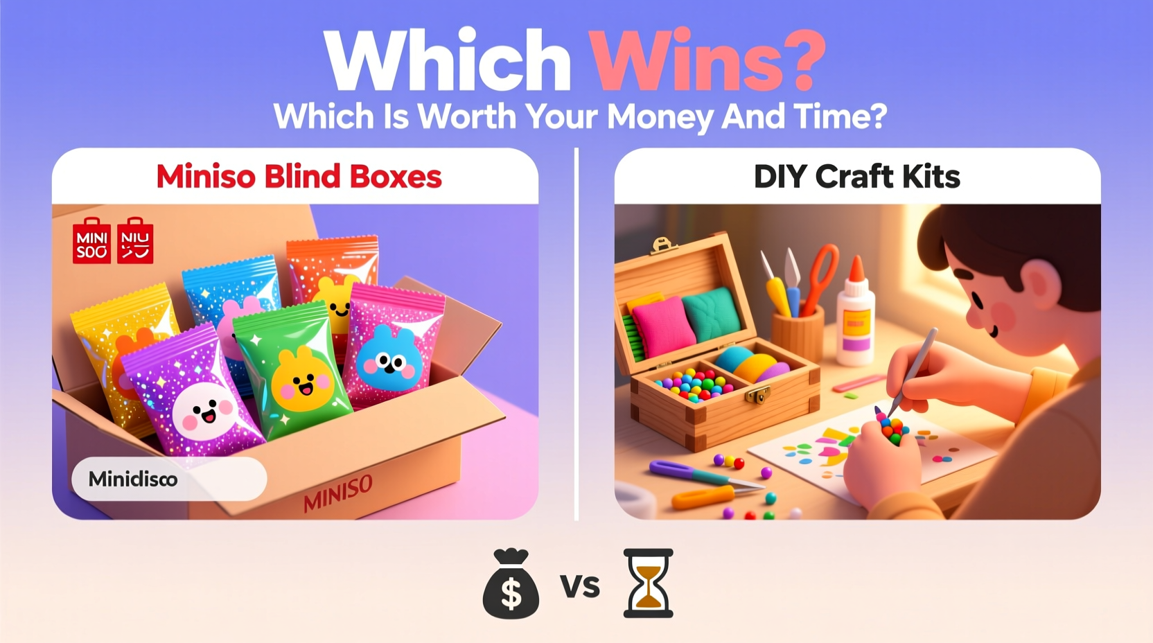miniso blind boxes vs diy craft kits which one is really worth the money and time