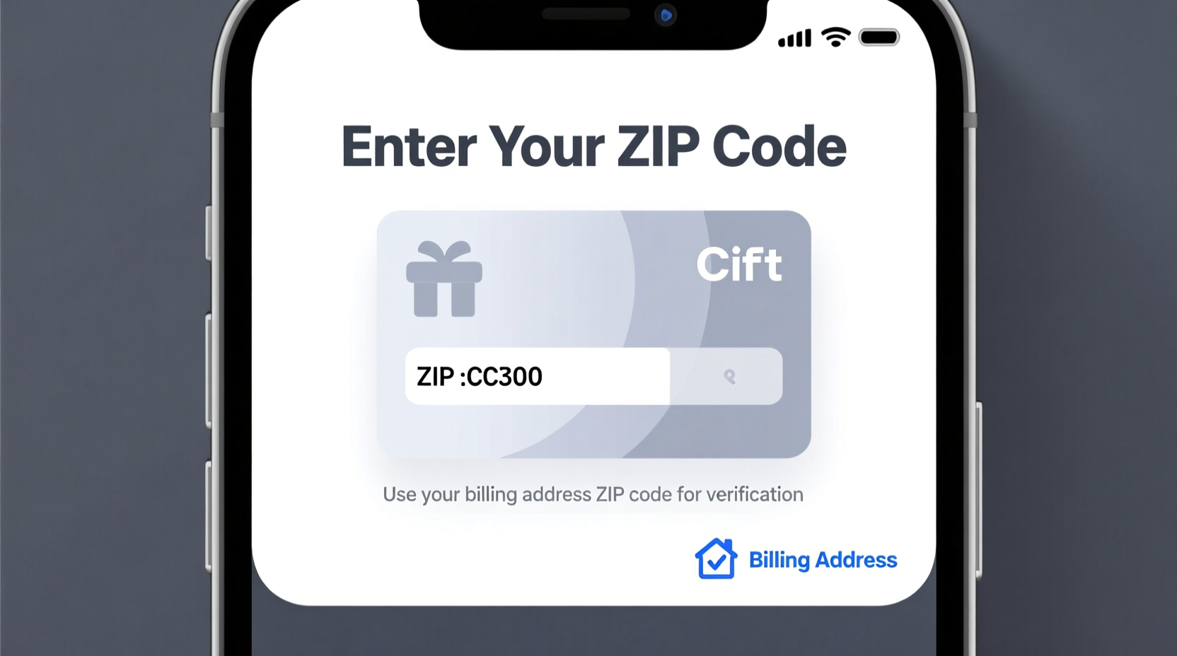 gift card zip code help what address should i use
