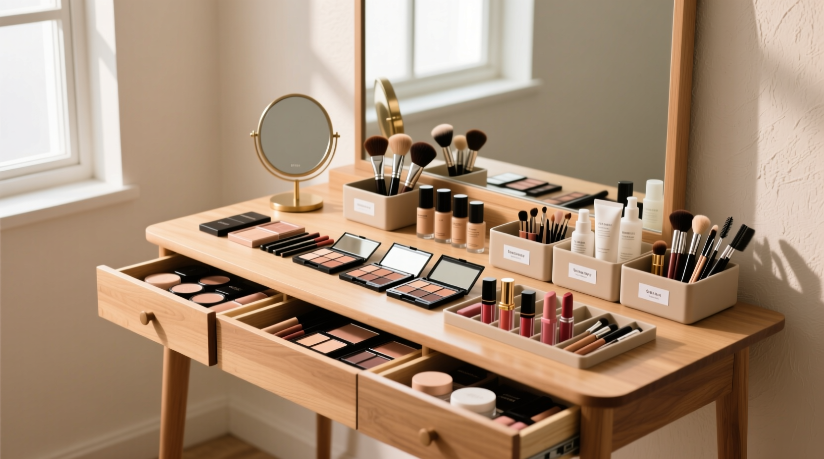 how to organize makeup