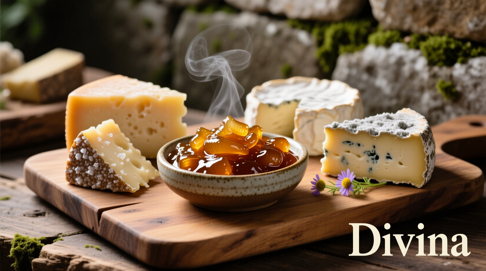 Divina caramelized onion jam served with artisanal cheeses