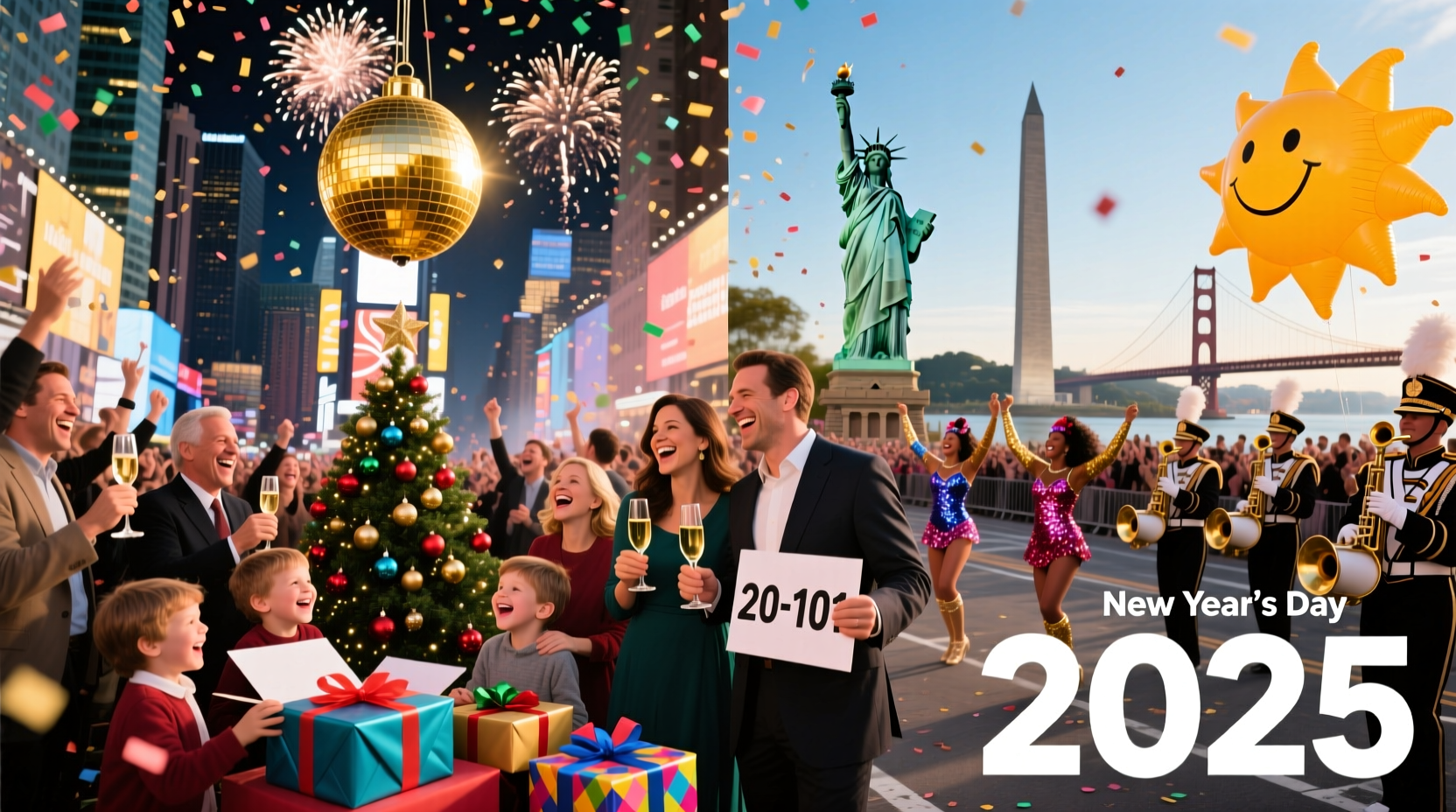 how does us celebrate new year