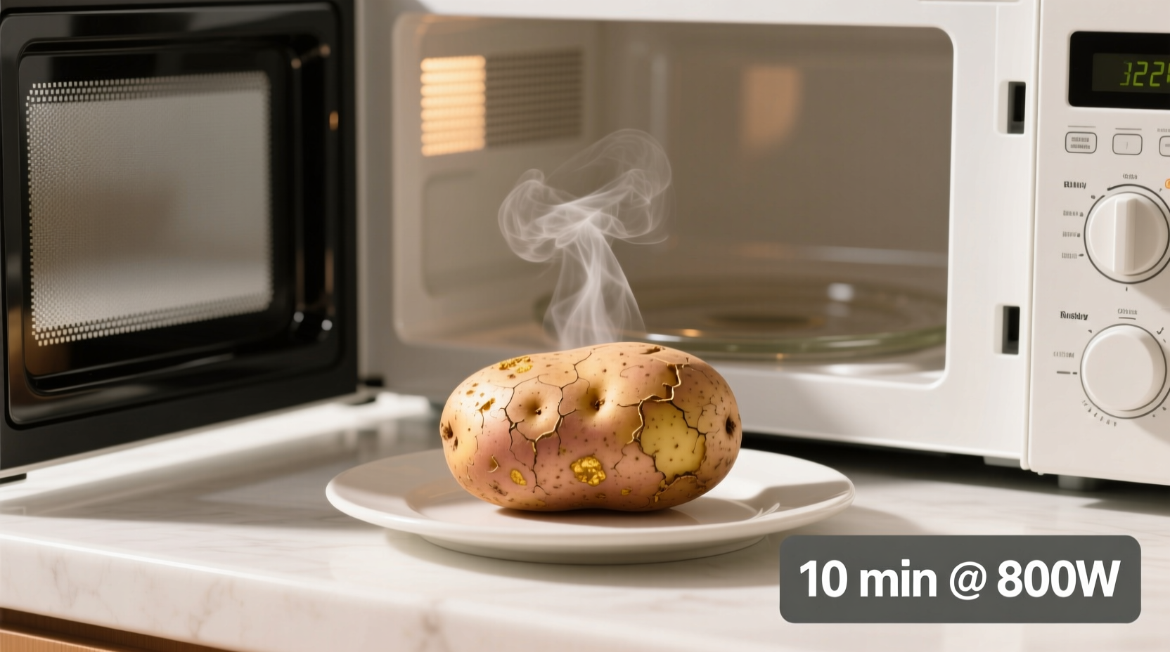 how to bake potato in microwave