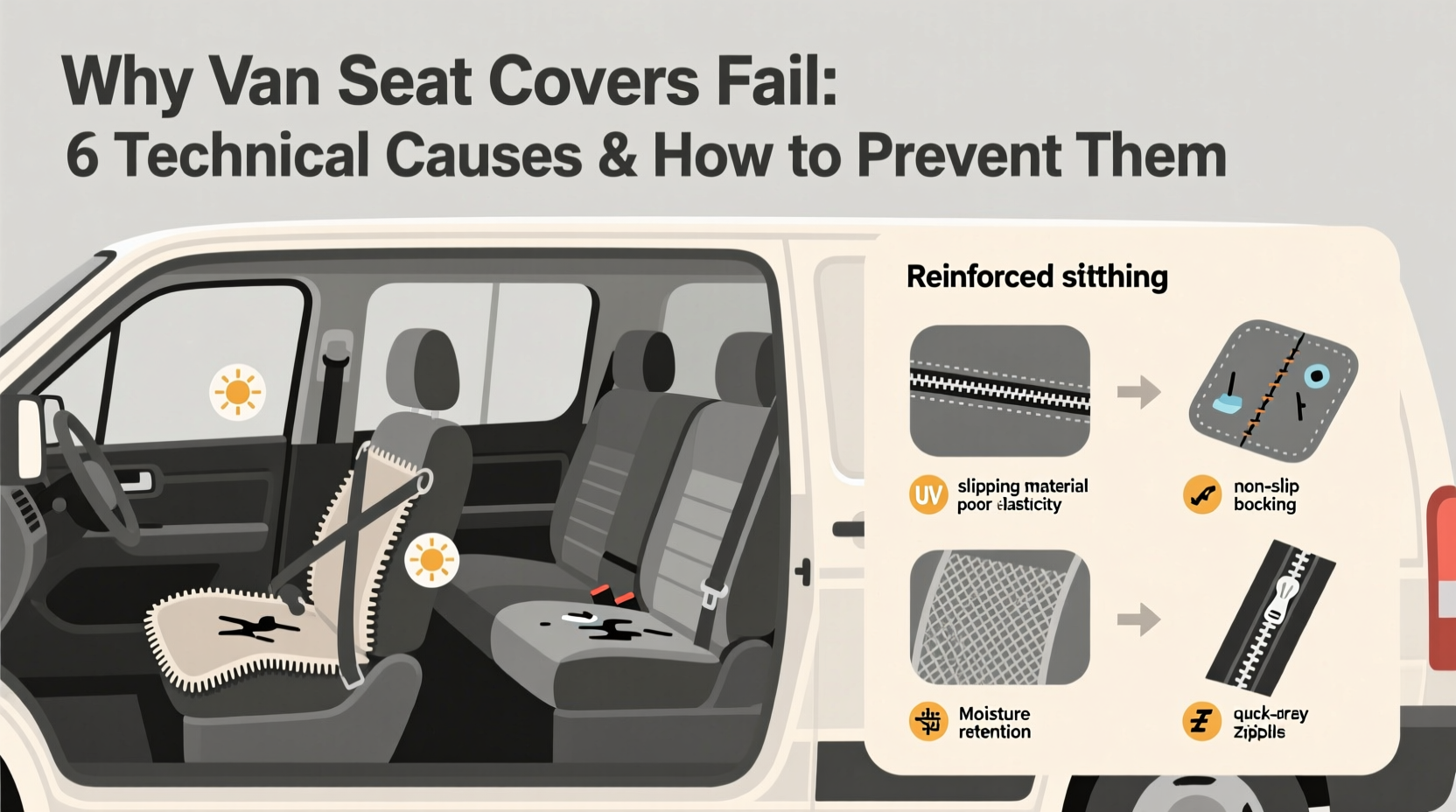 why van seat covers fail