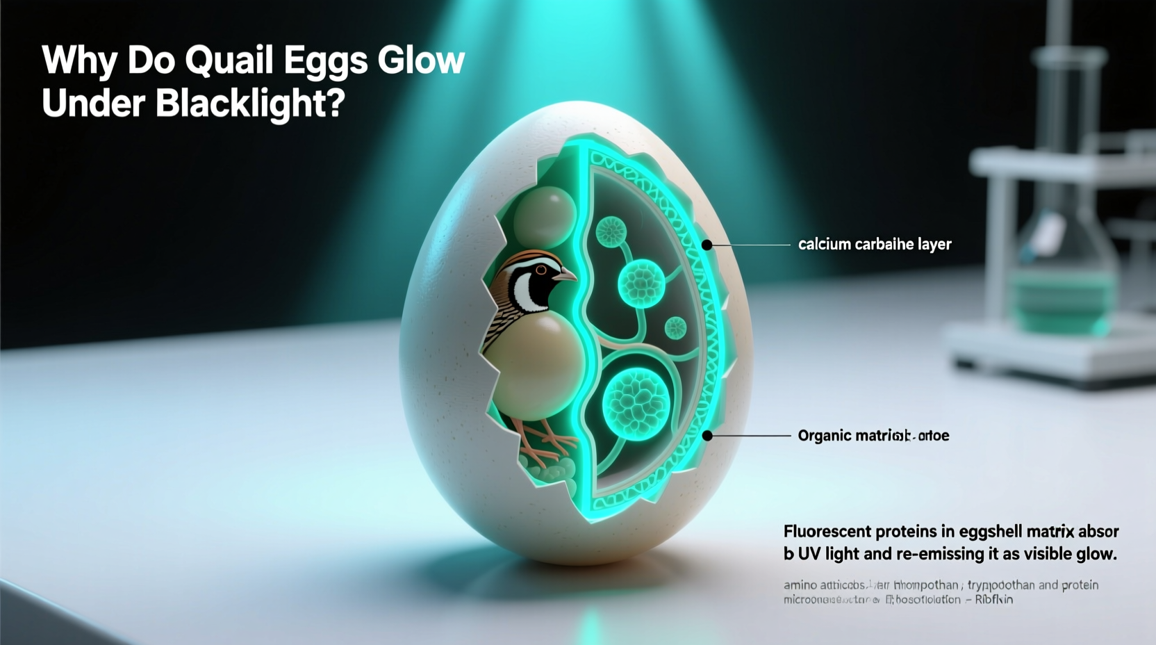why do quail eggs glow under blacklight the science explained