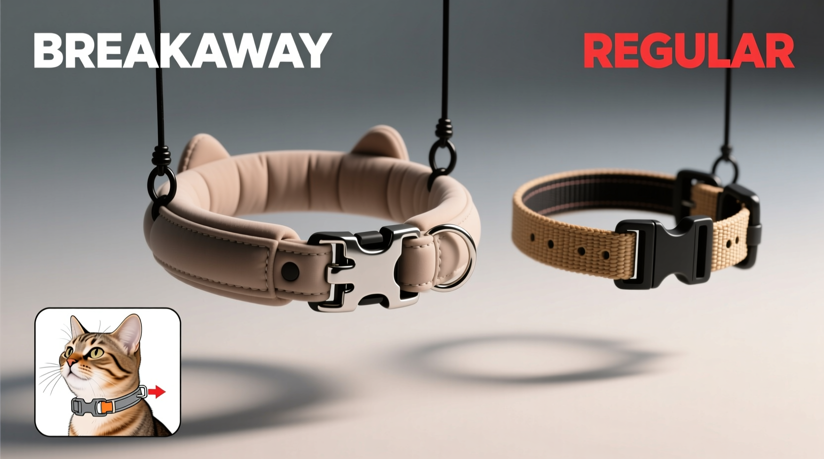 breakaway cat collar vs regular are cat collars safe