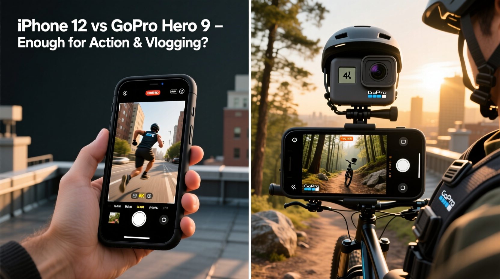 iphone 12 vs gopro hero 9 for action shots and vlogging is the iphone enough