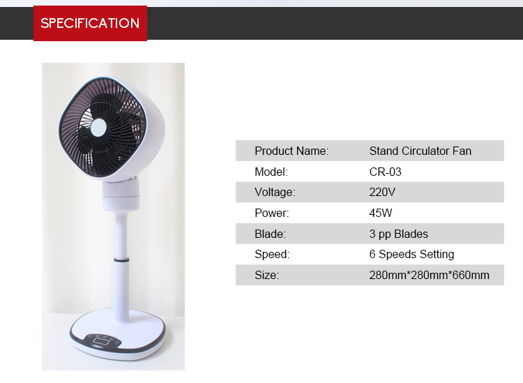 Wholesale Cheap Electric 220V 45W Floor Circulator Fan Pedestal Stand Fan