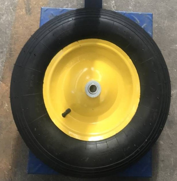 00-8独轮车车轮,带橡胶轮胎和金属轮辋钢轮辋独轮车轮胎 - buy wheel