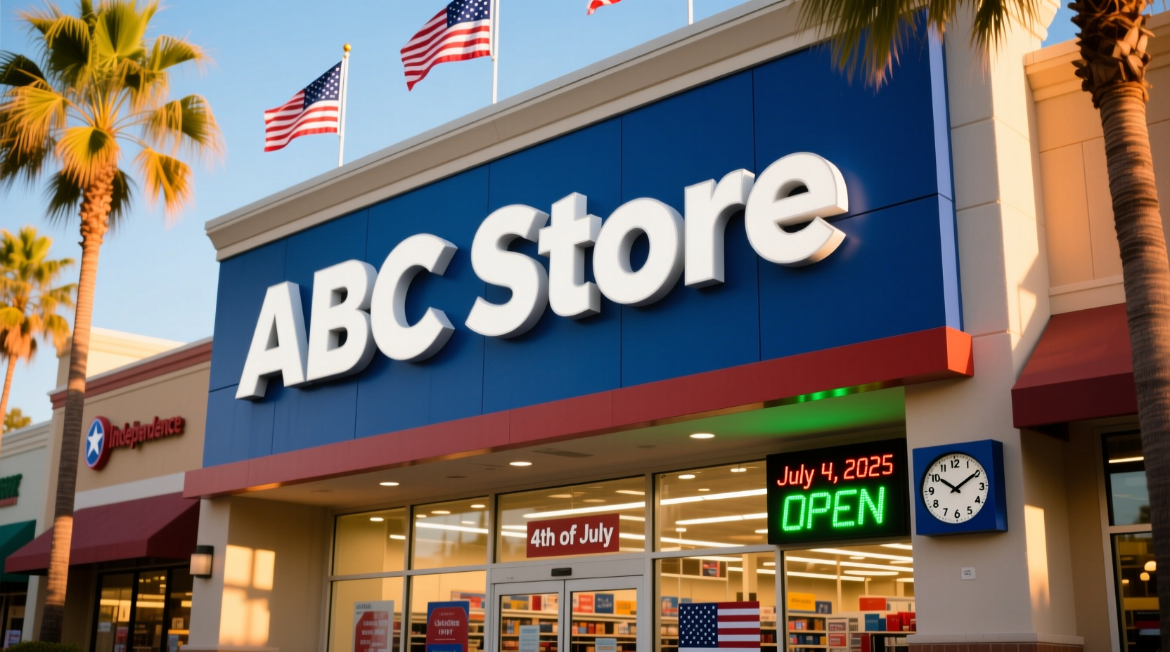 is the abc store open on the 4th of july