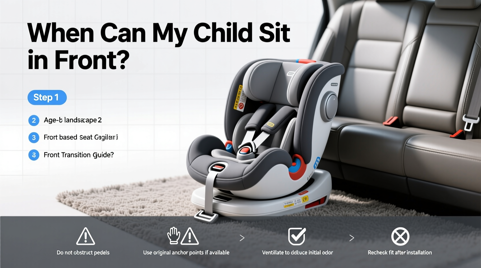 age to sit in front seat of car