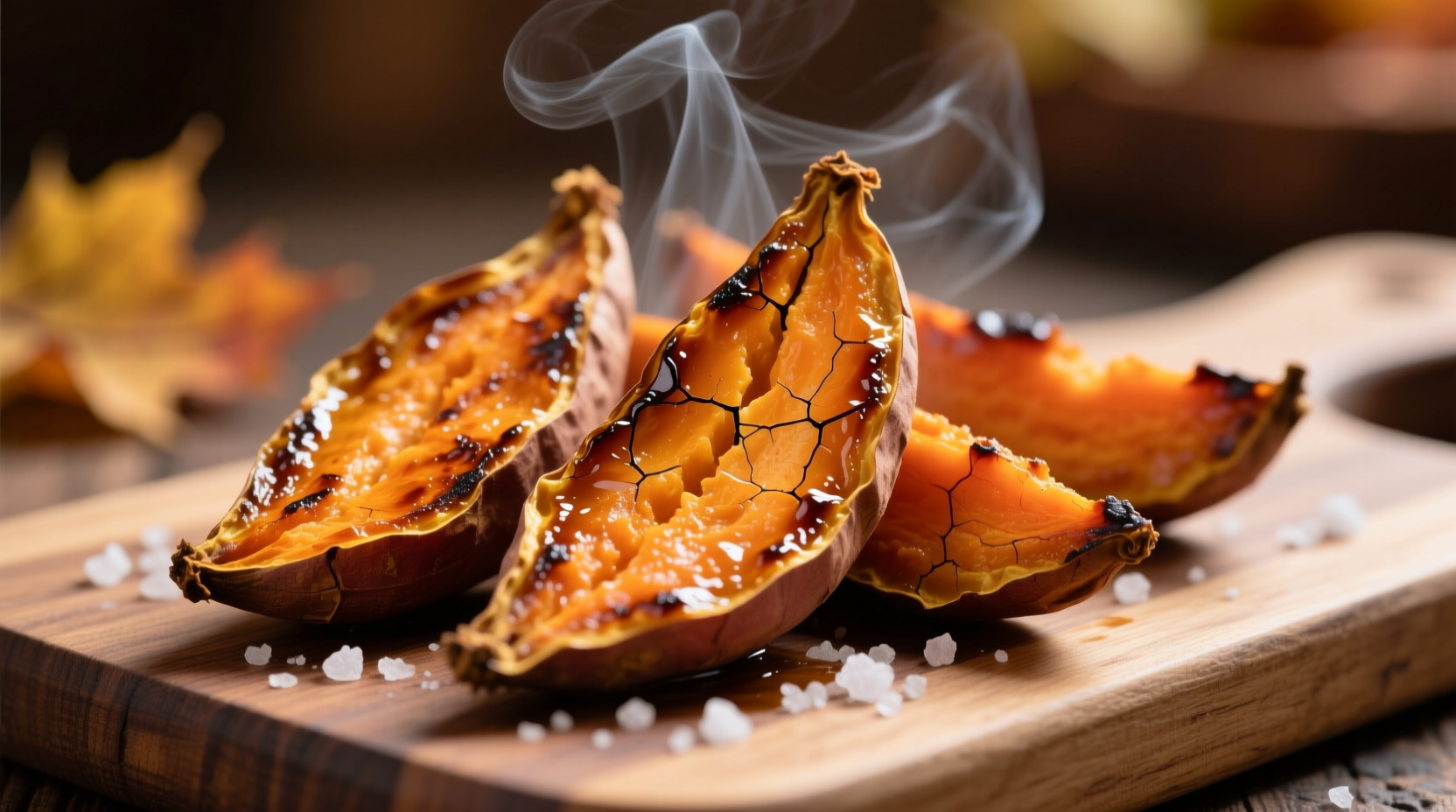 Perfectly roasted sweet potato wedges with crispy edges