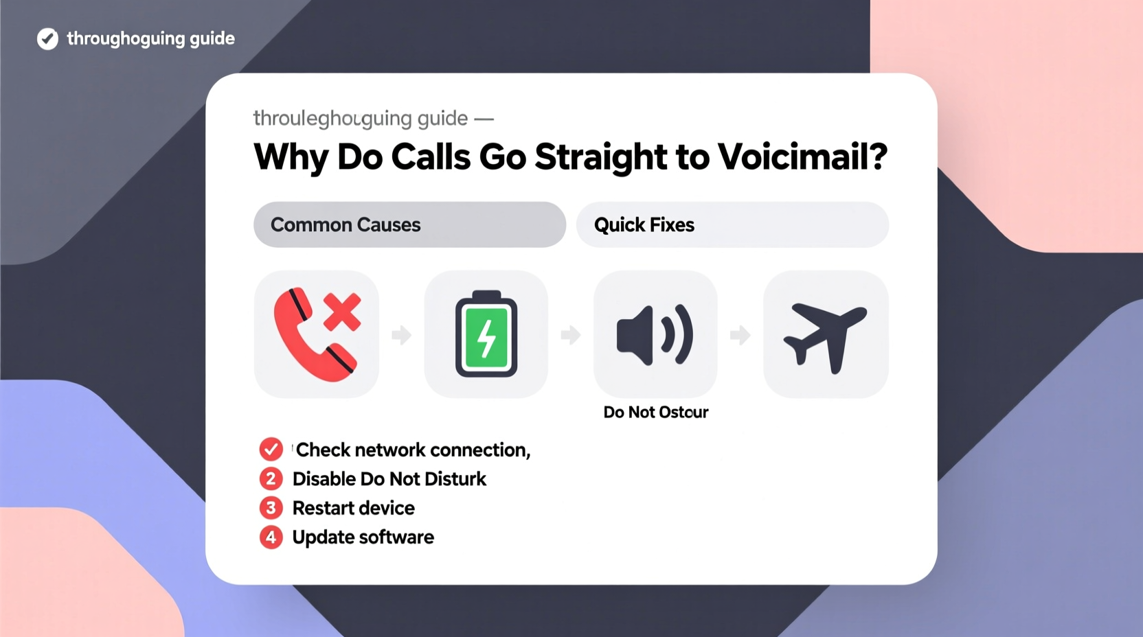 why do calls go straight to voicemail troubleshooting tips