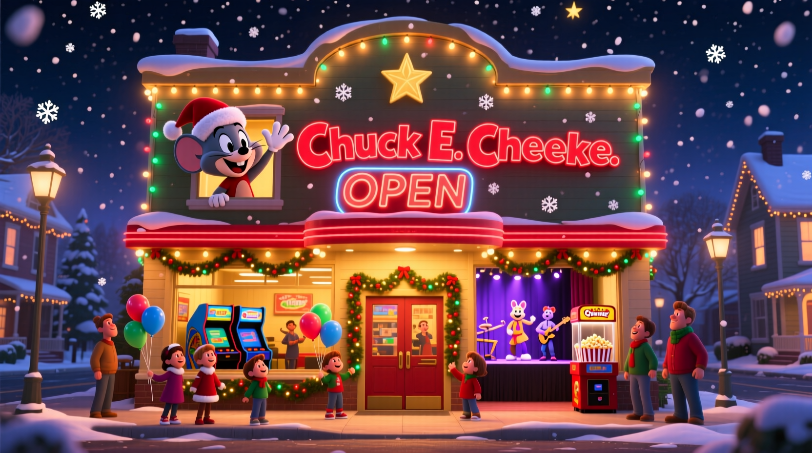 is chuck e cheese open on christmas eve