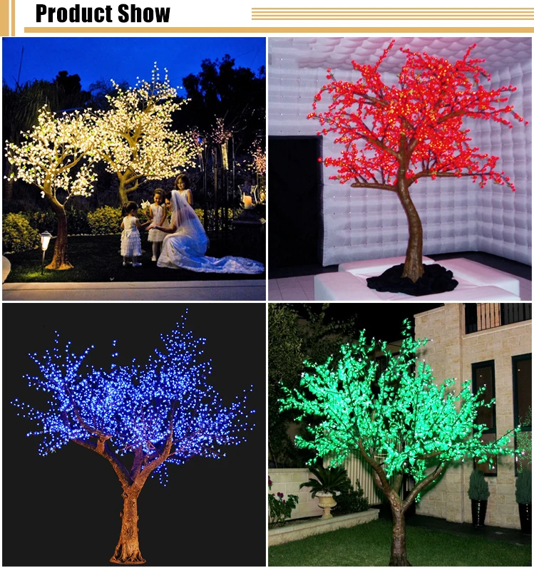 2022 high quality artificial outdoor led cherry blossom tree