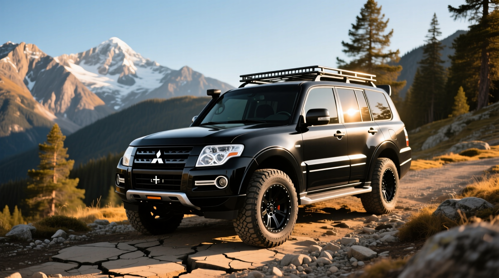 How to Modify a Mitsubishi Pajero in Black for Off-Road Performance