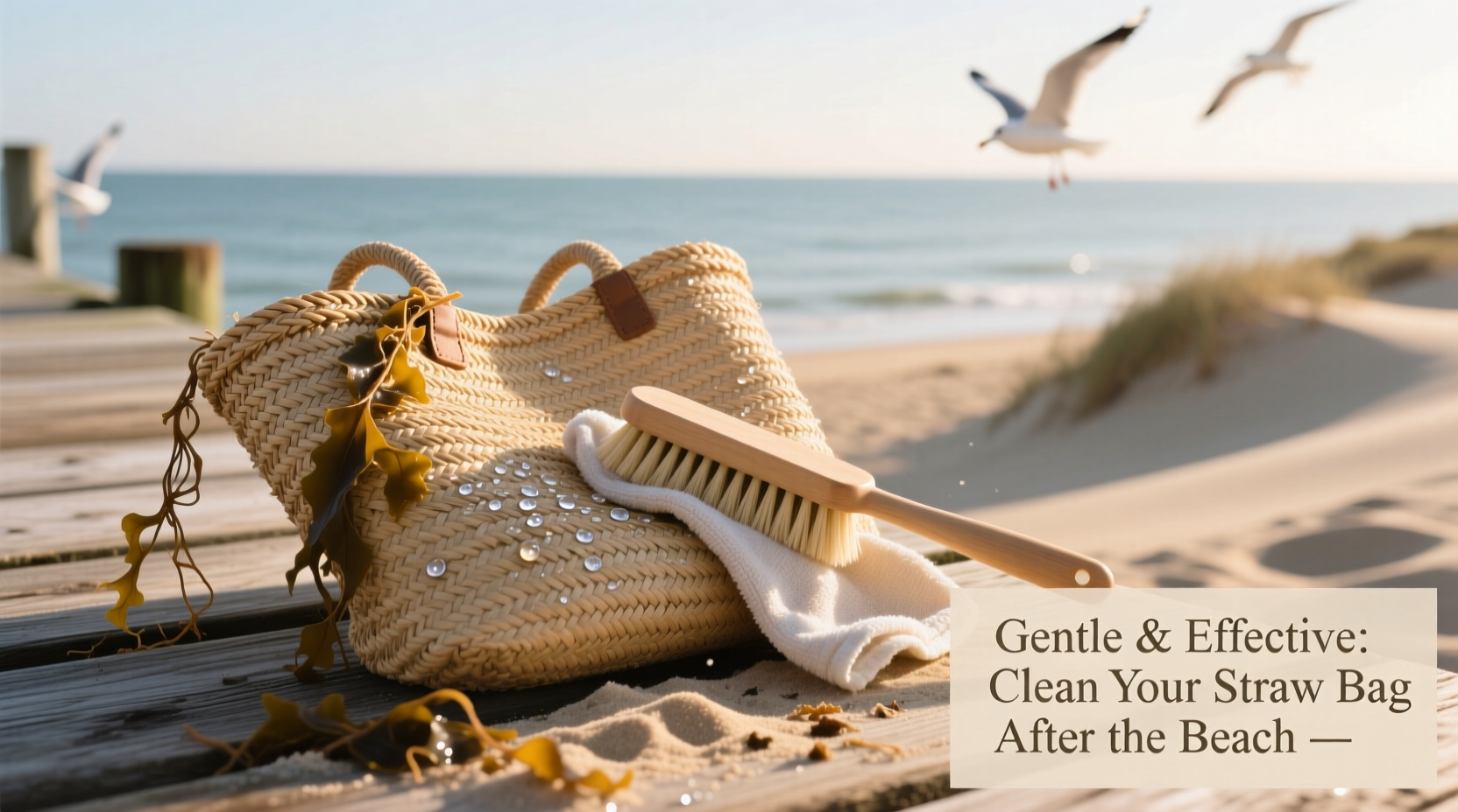 effective and gentle methods to clean your straw bag after a beach trip