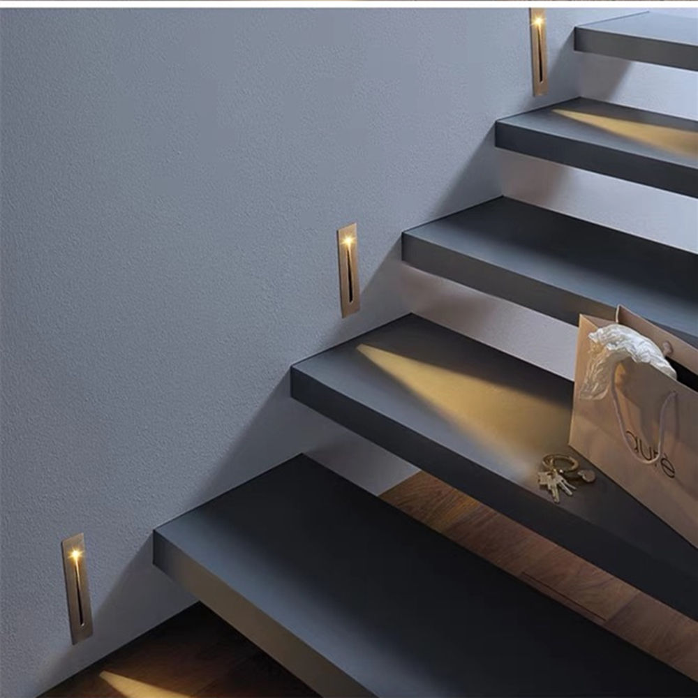 3w led 壁灯现代矩形 led 楼梯台阶壁灯室内户外运动传感器楼梯光