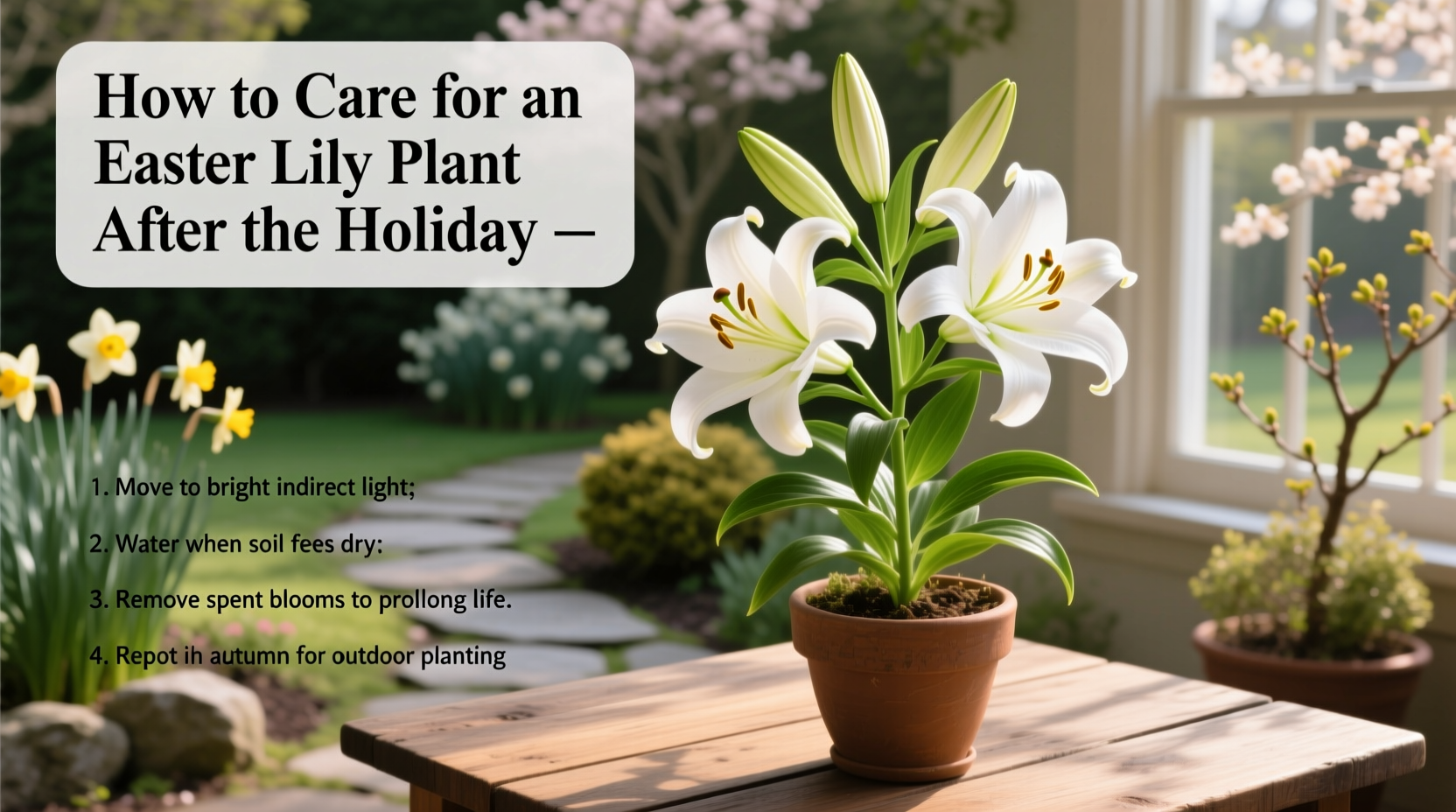 how to take care easter lily plant