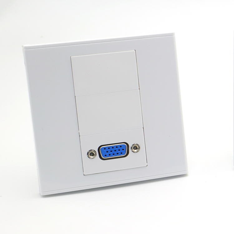 Angled VGA Wall Socket Wall Face Plate JBFP20 - Face Plate CN;ZHE CE ROHS ISO9001 White Telecommunication