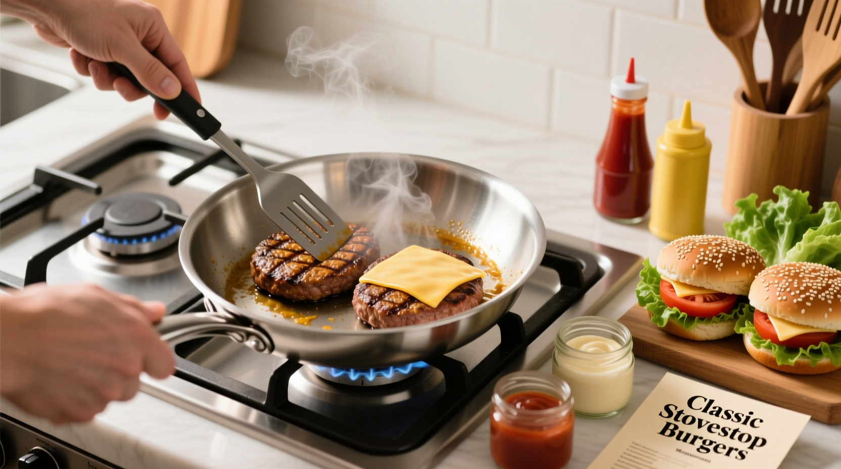 how to cook burgers on stove