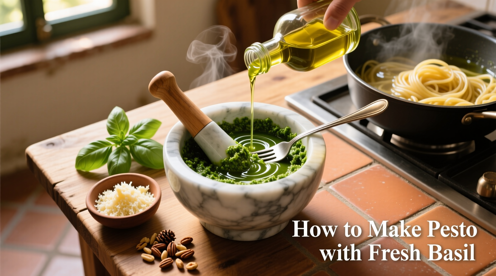how to make pesto with fresh basil