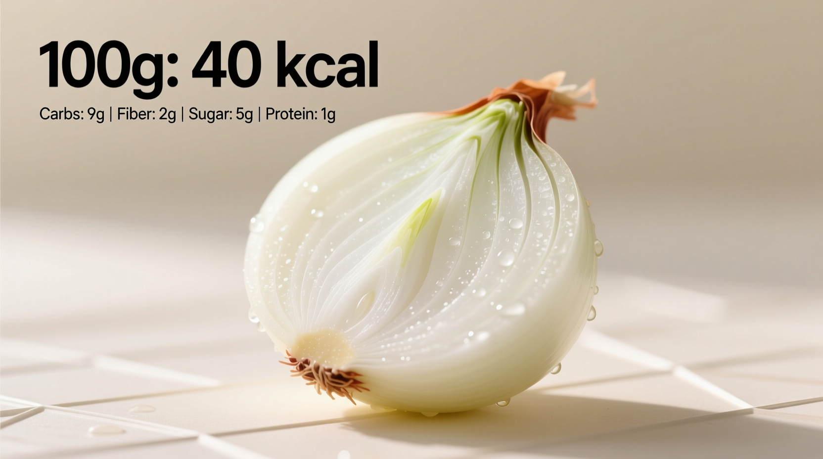 calories in a white onion