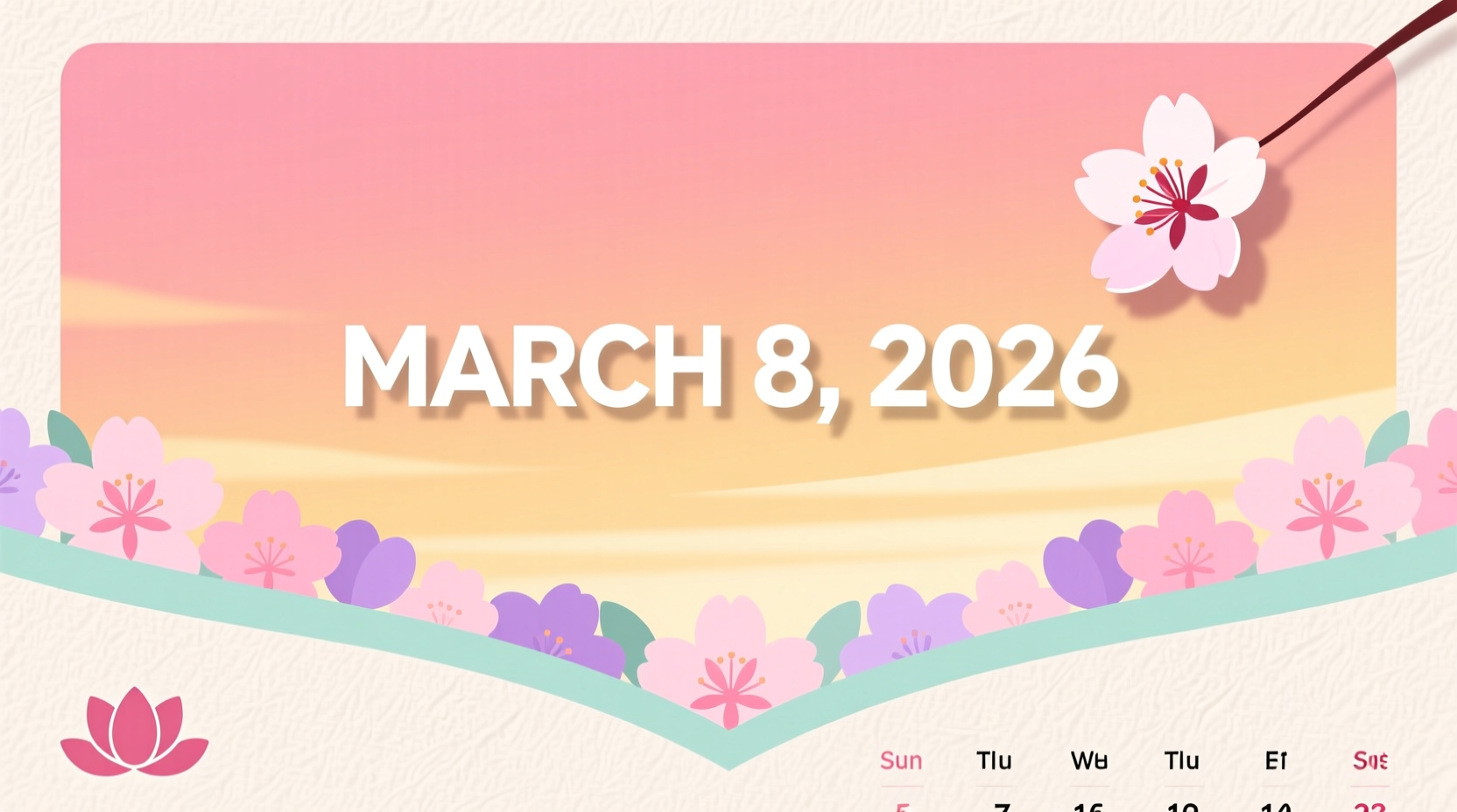 what day of the week is march 8th