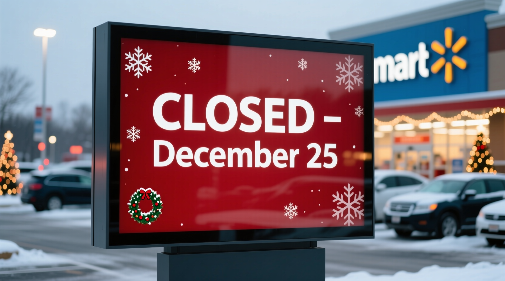 what time is walmart open on christmas day