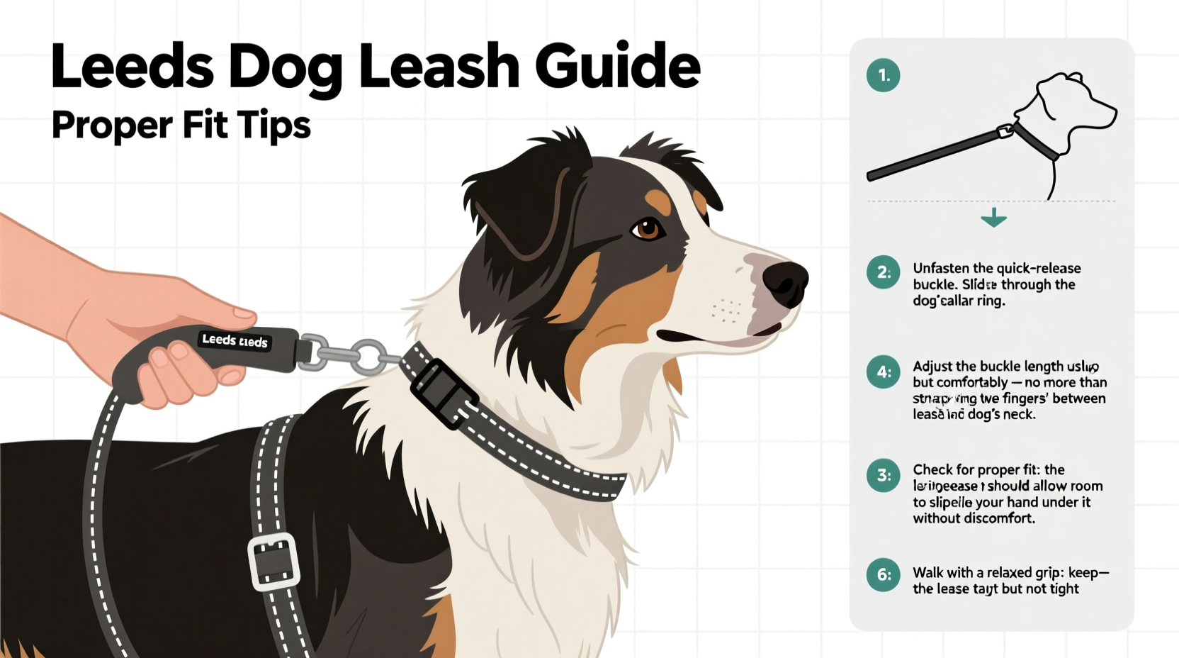 step by step guide to properly fitting and using the leeds dog leash for comfortable walks