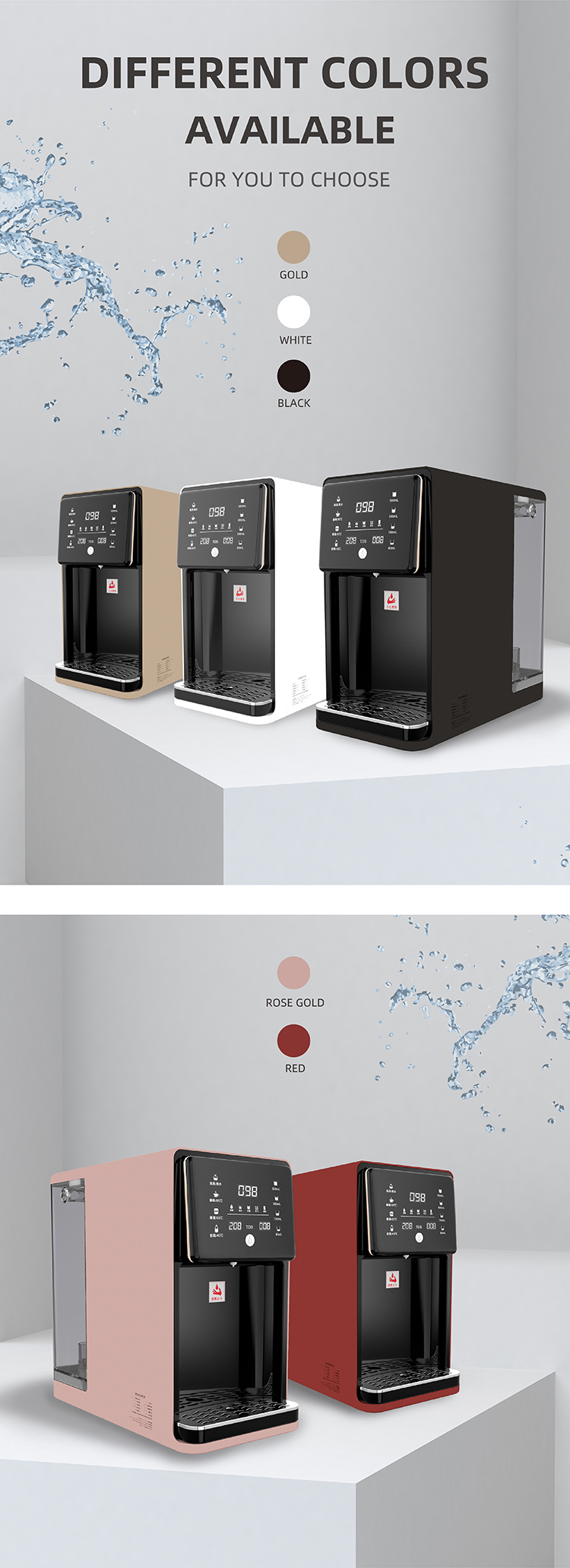 Filterpur electronic cooling desktop automatic direct drinking smart water dispenser