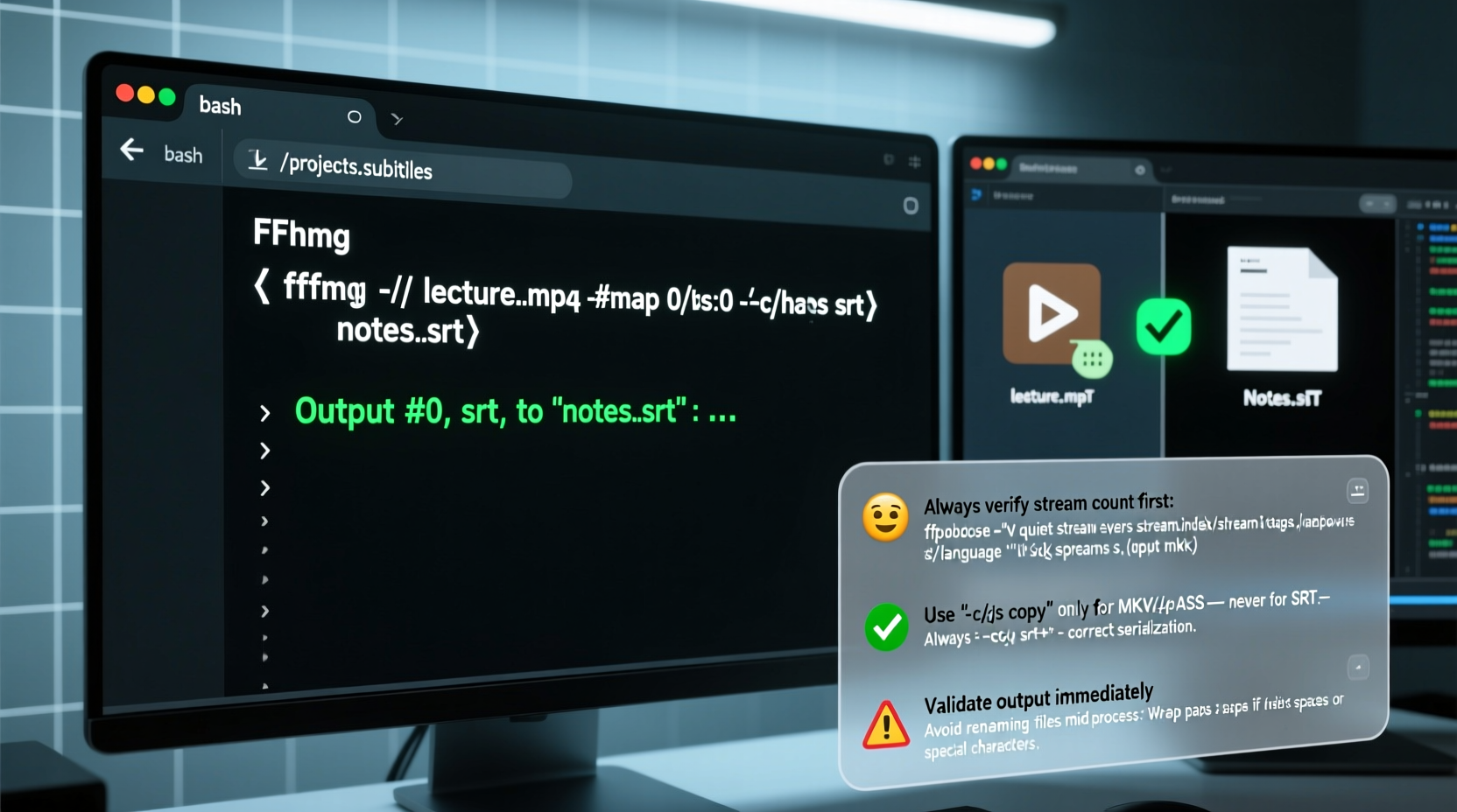 Extract Embedded Subtitles to SRT Files
