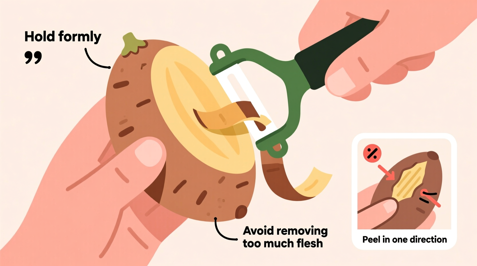 how to peel a sweet potato