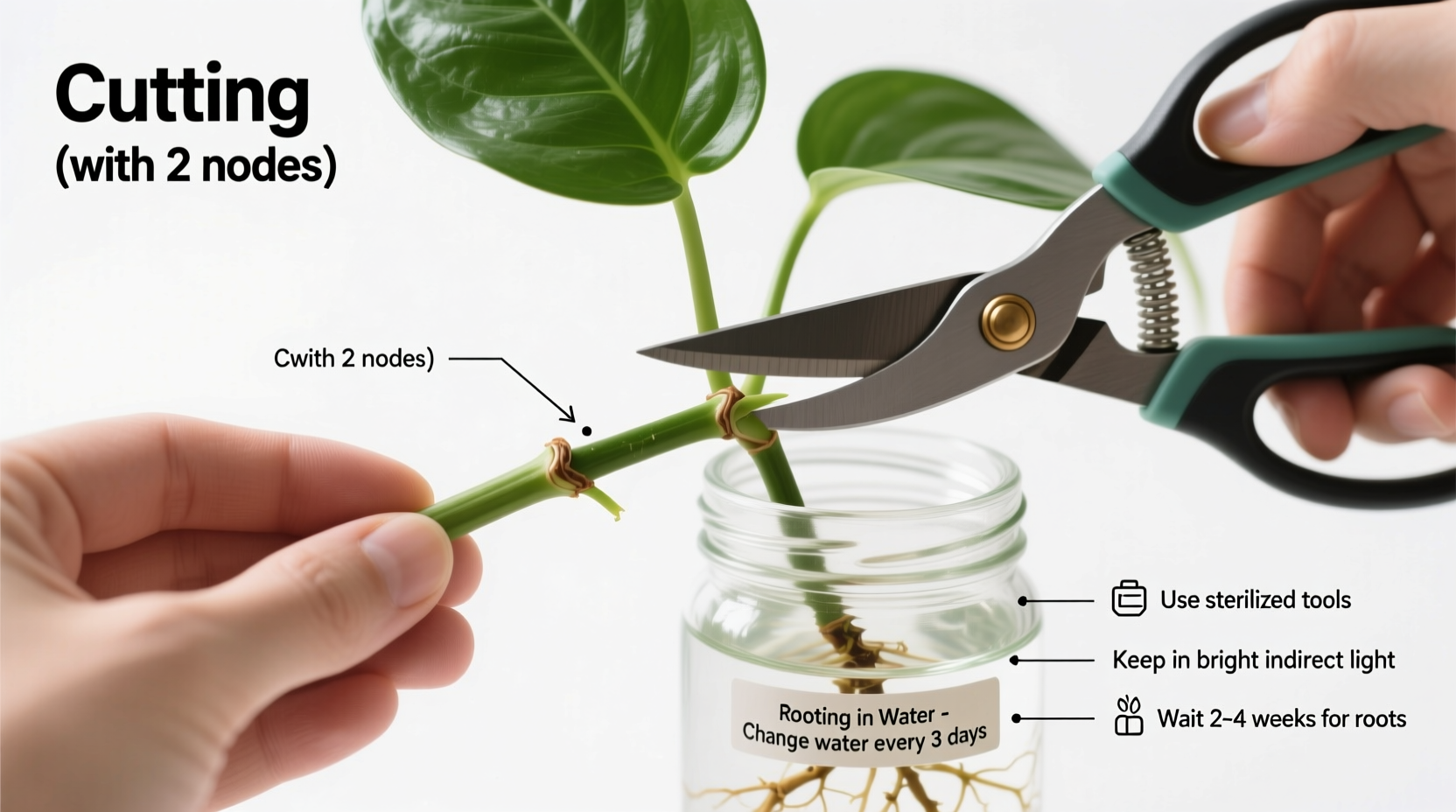 how to cut pothos to propagate