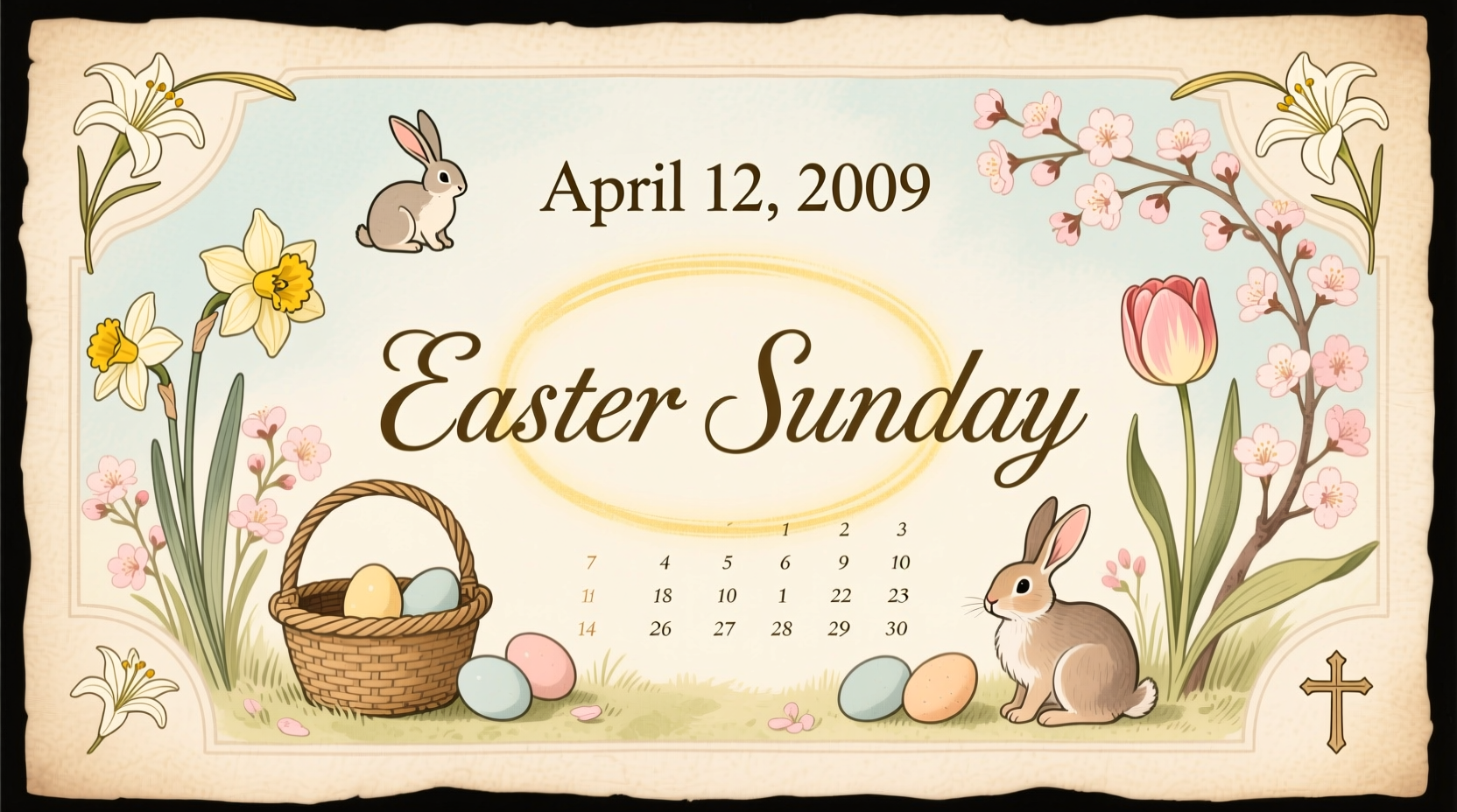what was the date of easter in 2009
