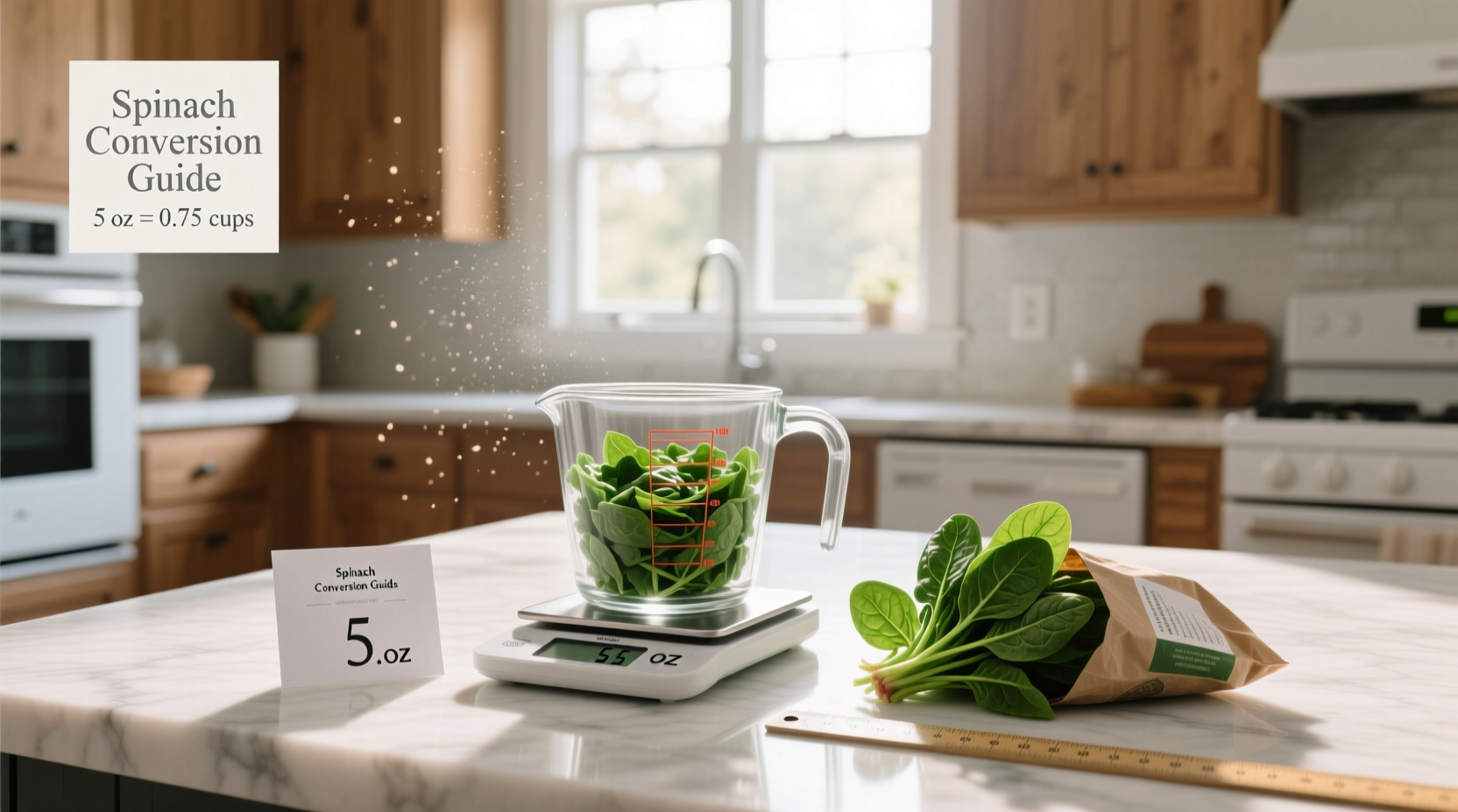 5 oz spinach to cups conversion guide