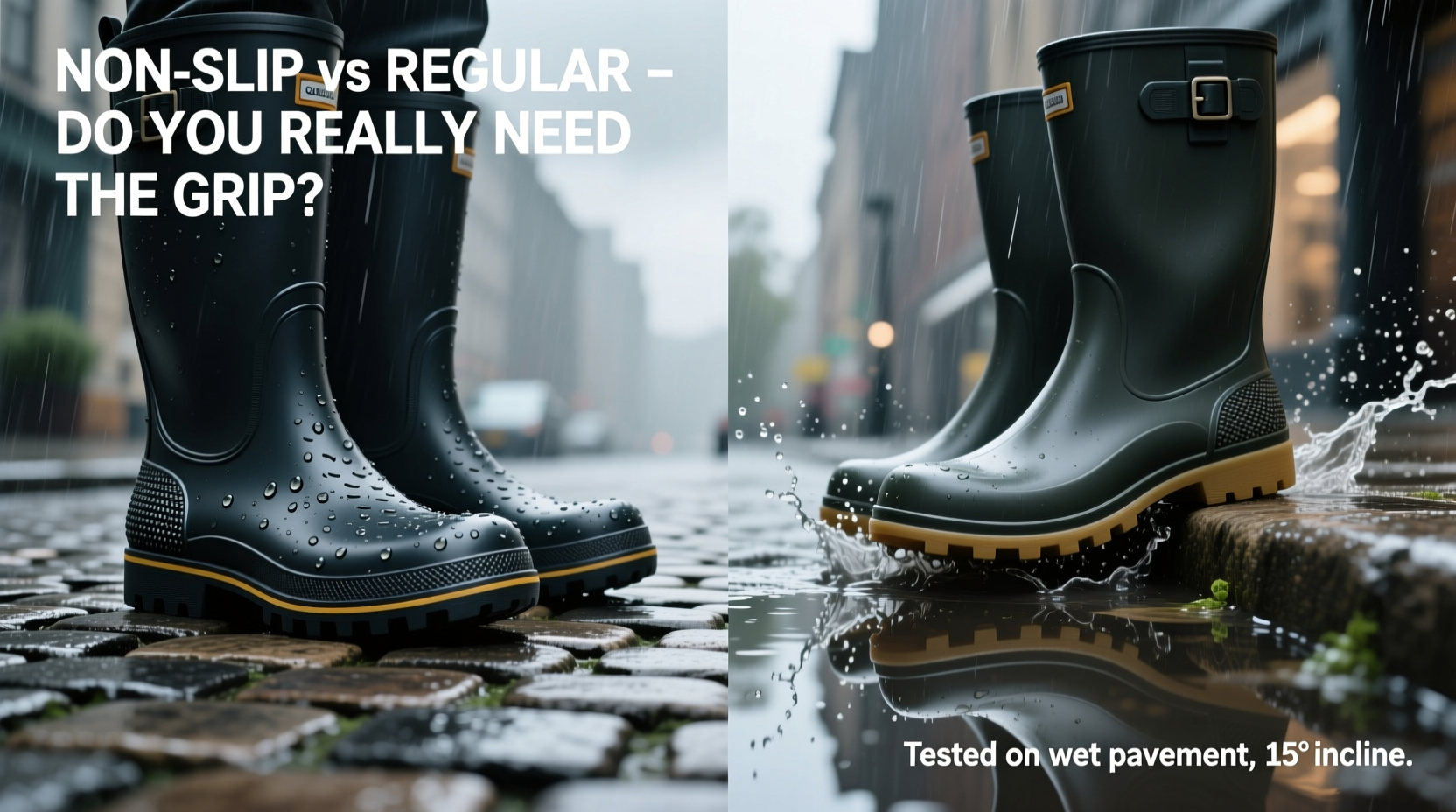 non slip rain boots vs regular rain boots do you really need the grip