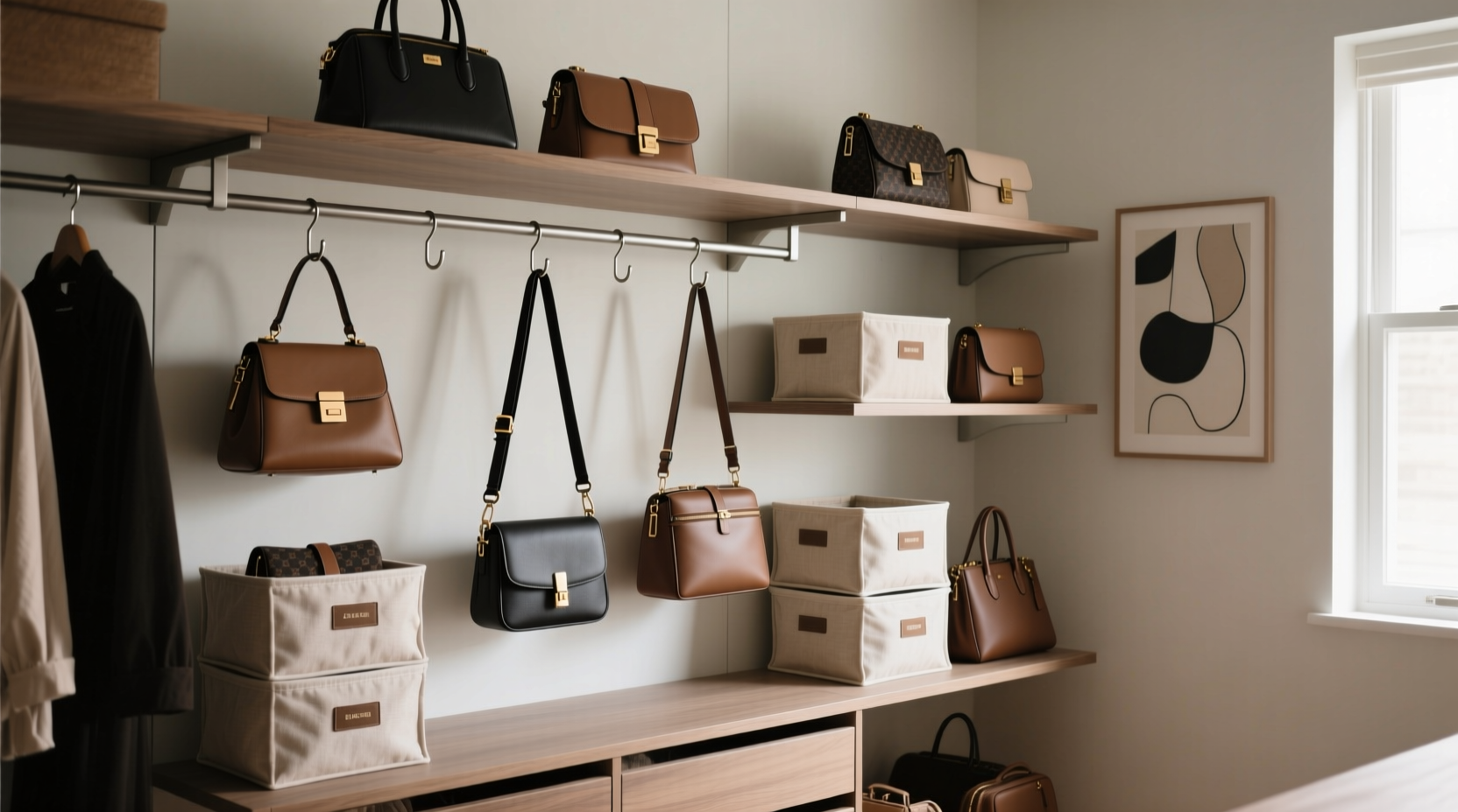 best storage solutions for bags and purses