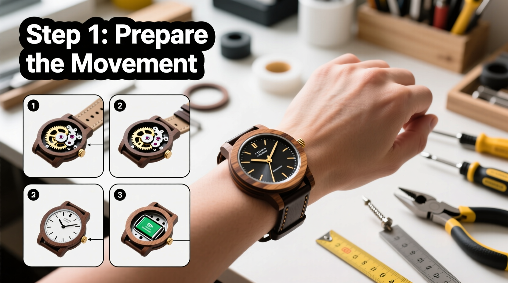 crafting a functional homemade wristwatch a step by step guide for beginners