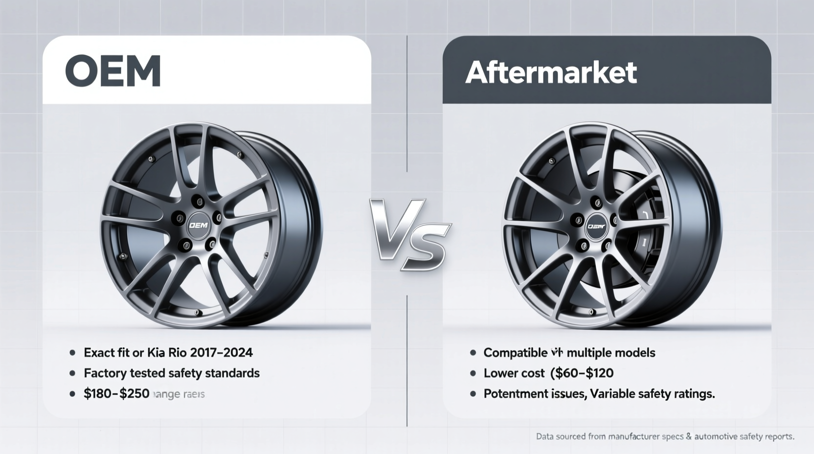 oem vs aftermarket kia rio wheel