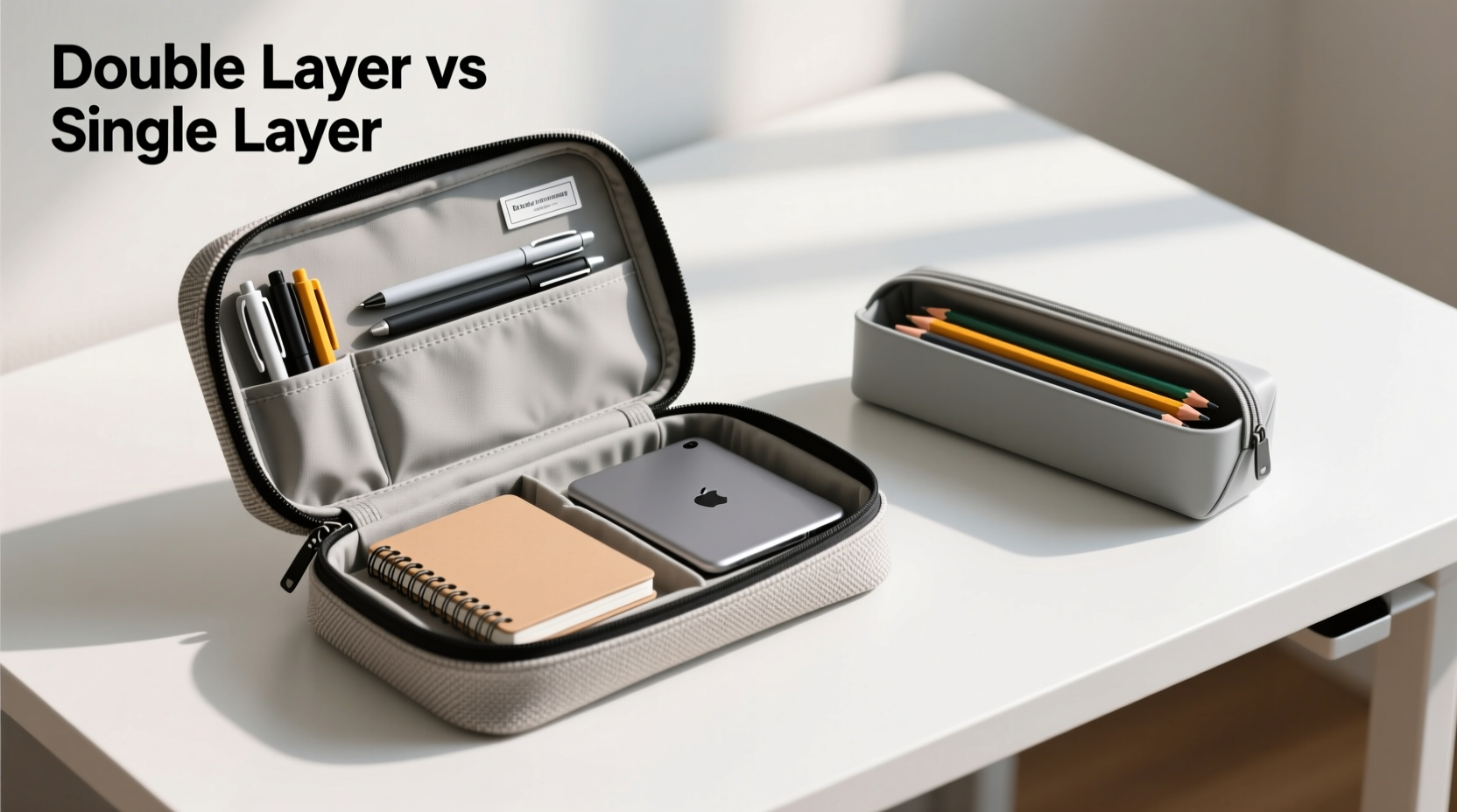 double layer pen bag vs single layer pencil case is the extra space really worth it