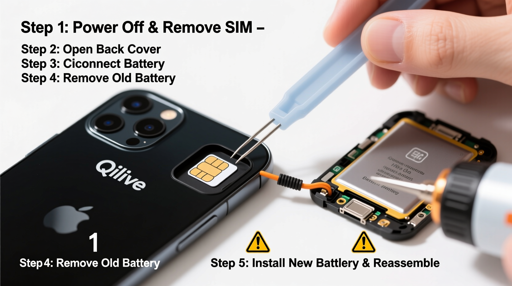step by step guide how to safely change your qilive mobile phone battery at home