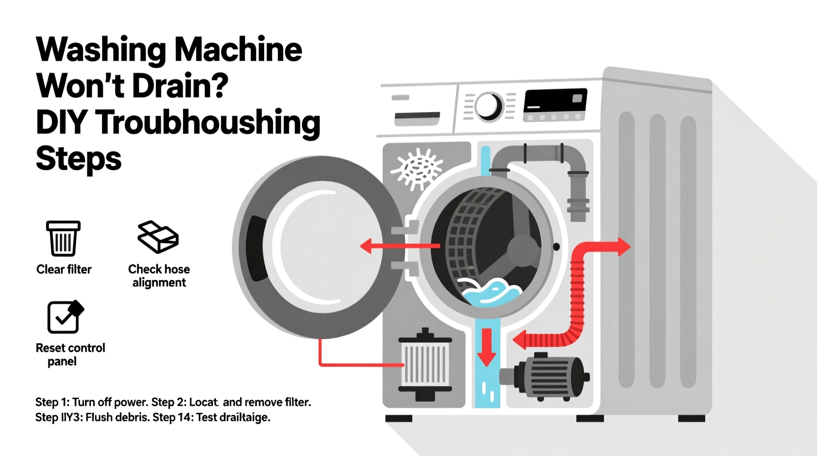 washing machine wont drain causes diy troubleshooting