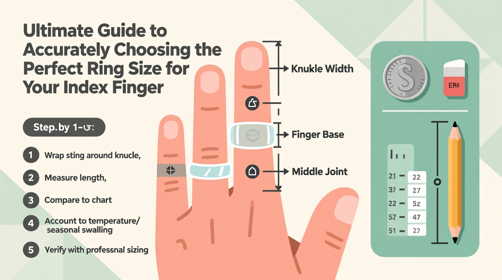ultimate guide to accurately choosing the perfect ring size for your index finger