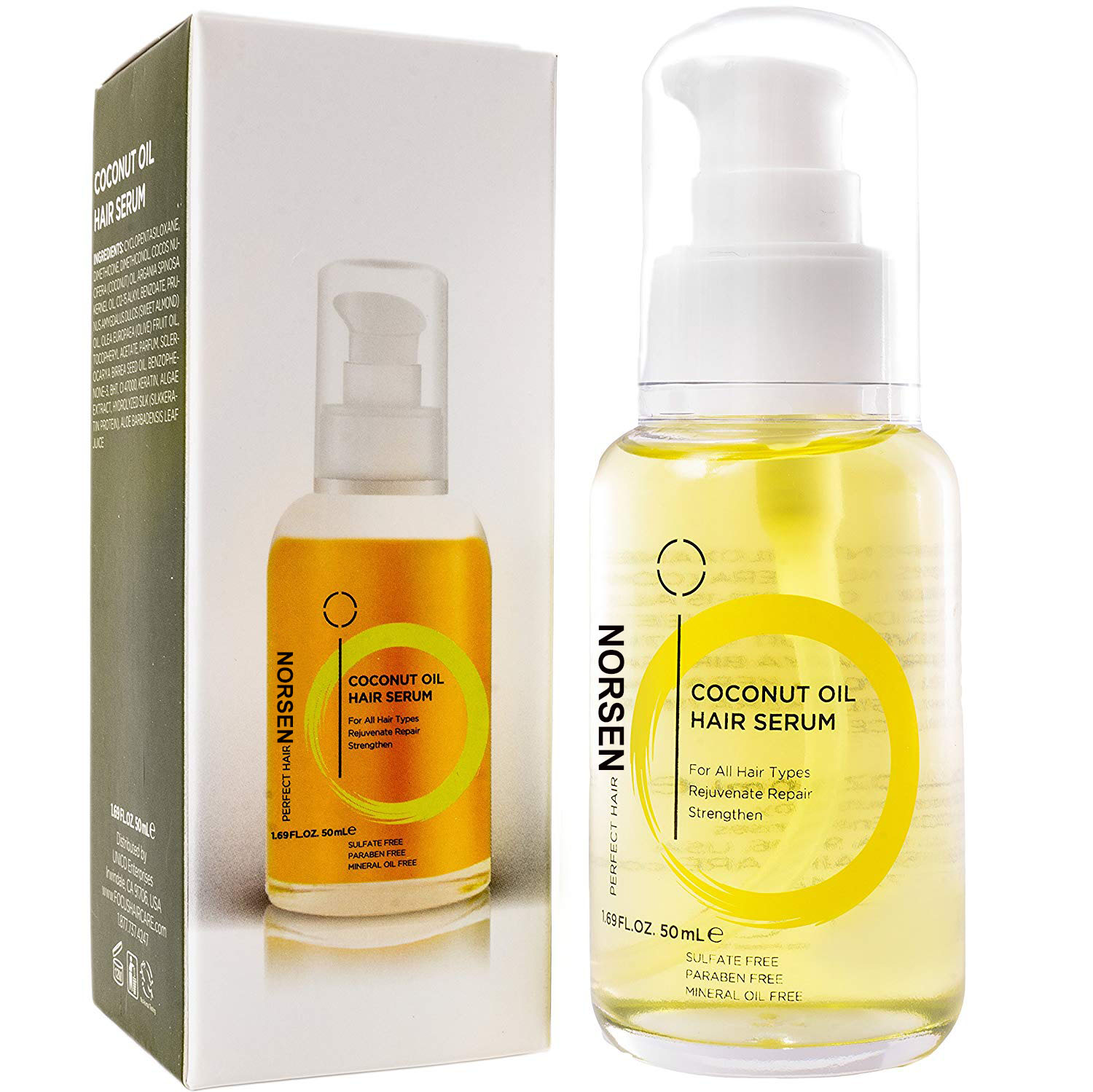 High Quality Private Label Organic Coconut Oil Hair Serum Hair Care