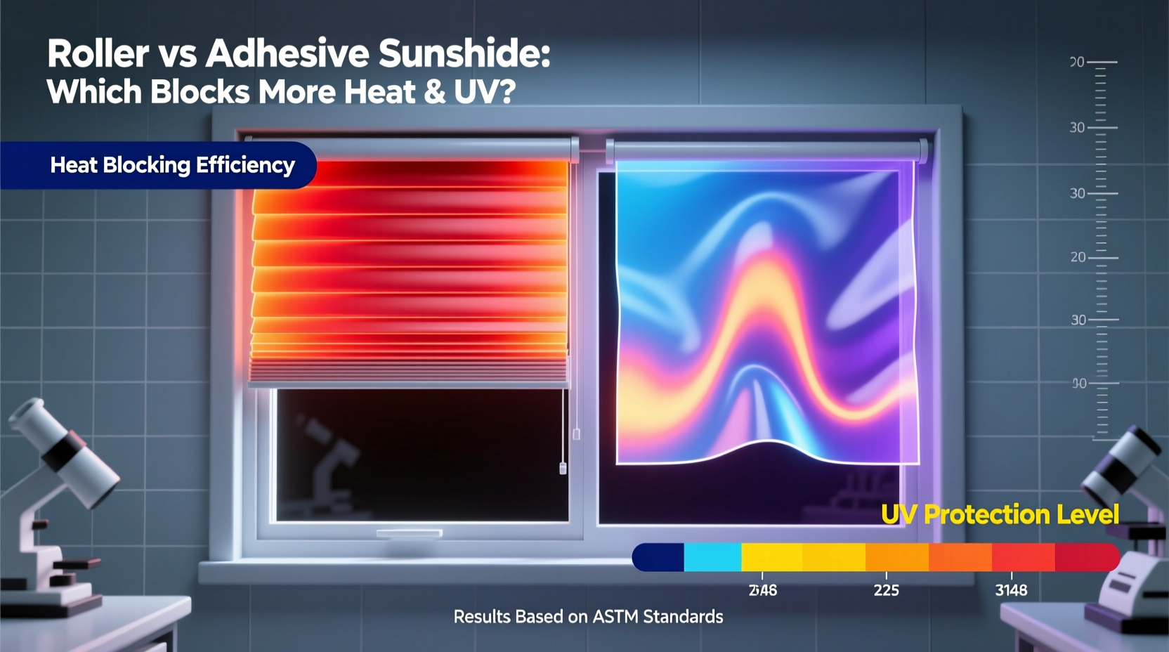 roller vs adhesive sunshade