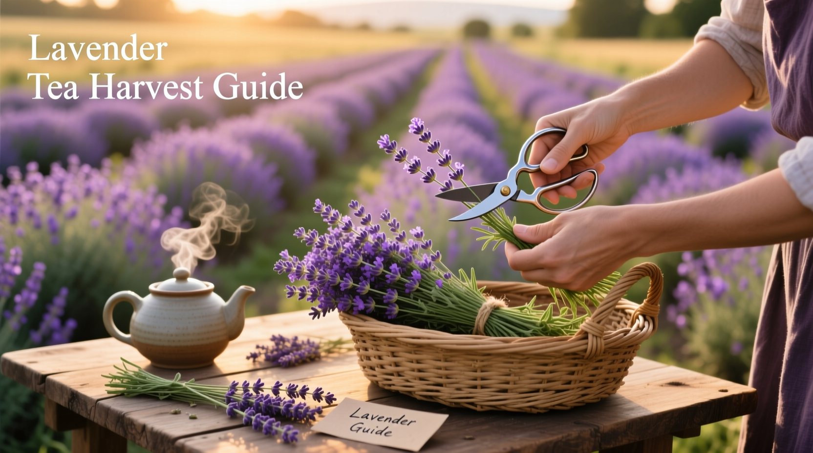 how to harvest lavender for tea