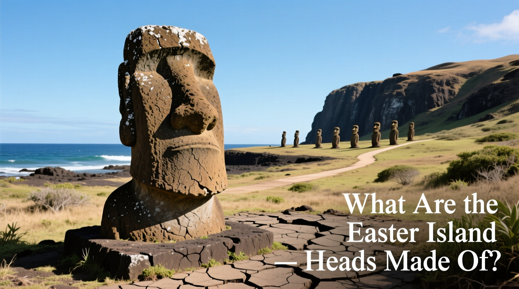 what are the easter island heads made of