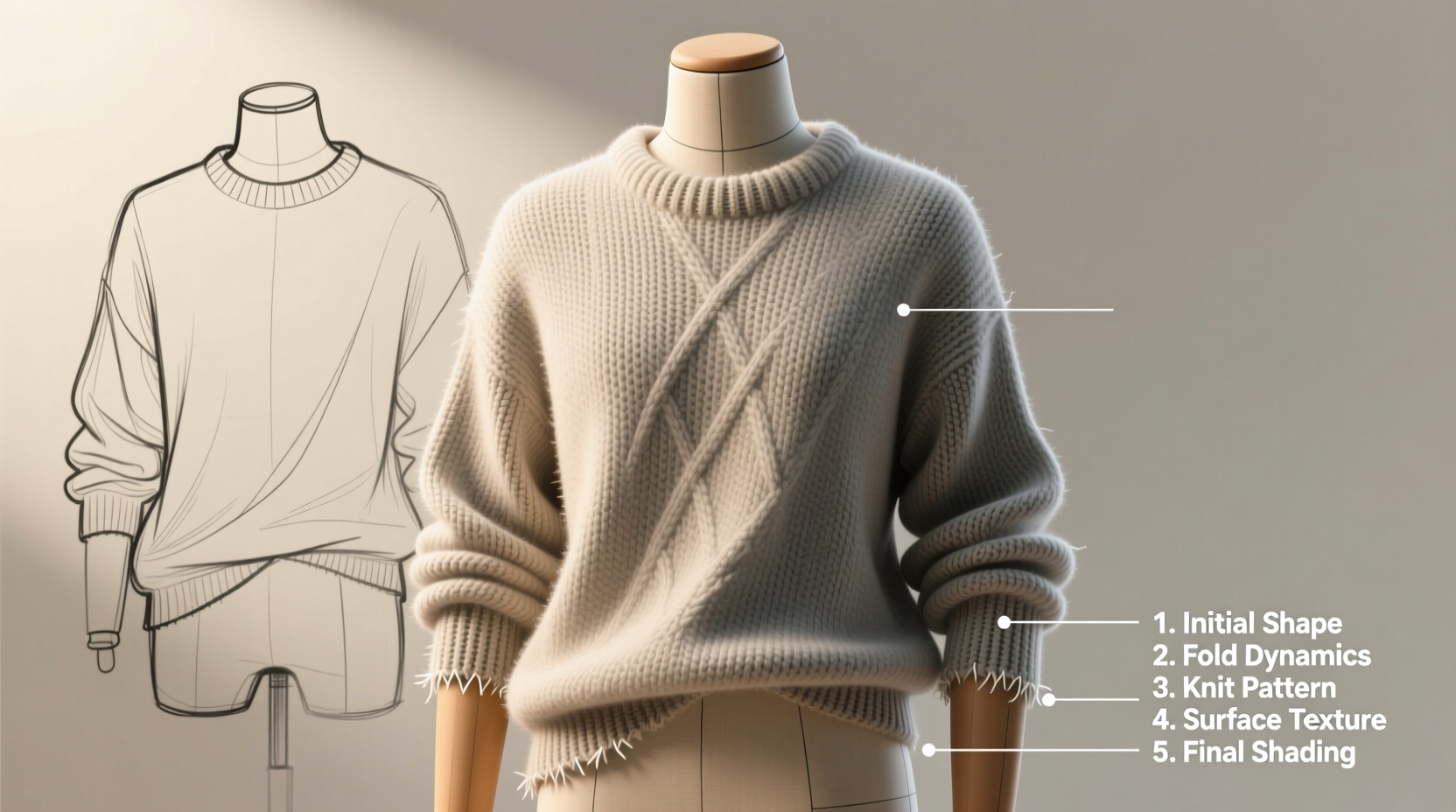 mastering how to draw a sweater step by step tips for realistic fabric and texture