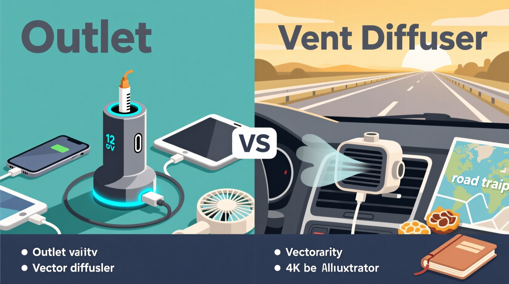 outlet vs vent diffuser road trip
