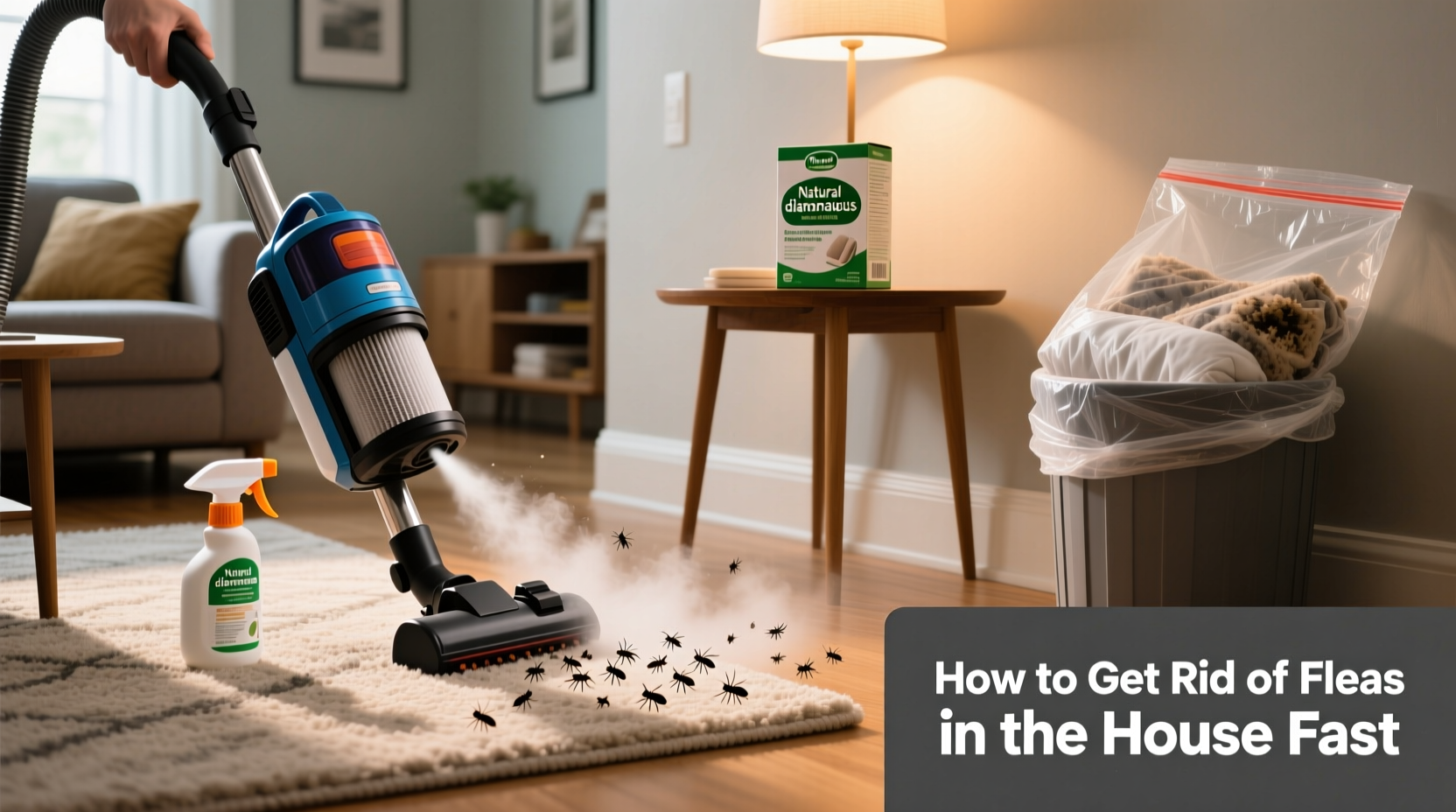 how to get rid of fleas in the house fast